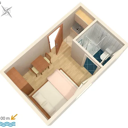 Apartmán By The Sea Podaca, Makarska - 516
