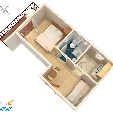 Apartman By The Sea Podaca, Makarska - 516 *